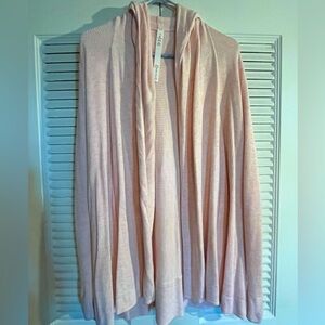 Lululemon ribbed hooded pink cardigan size 12